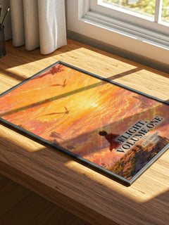 Flight, Volume One watercolour book poster framed on wall – fantasy wall art