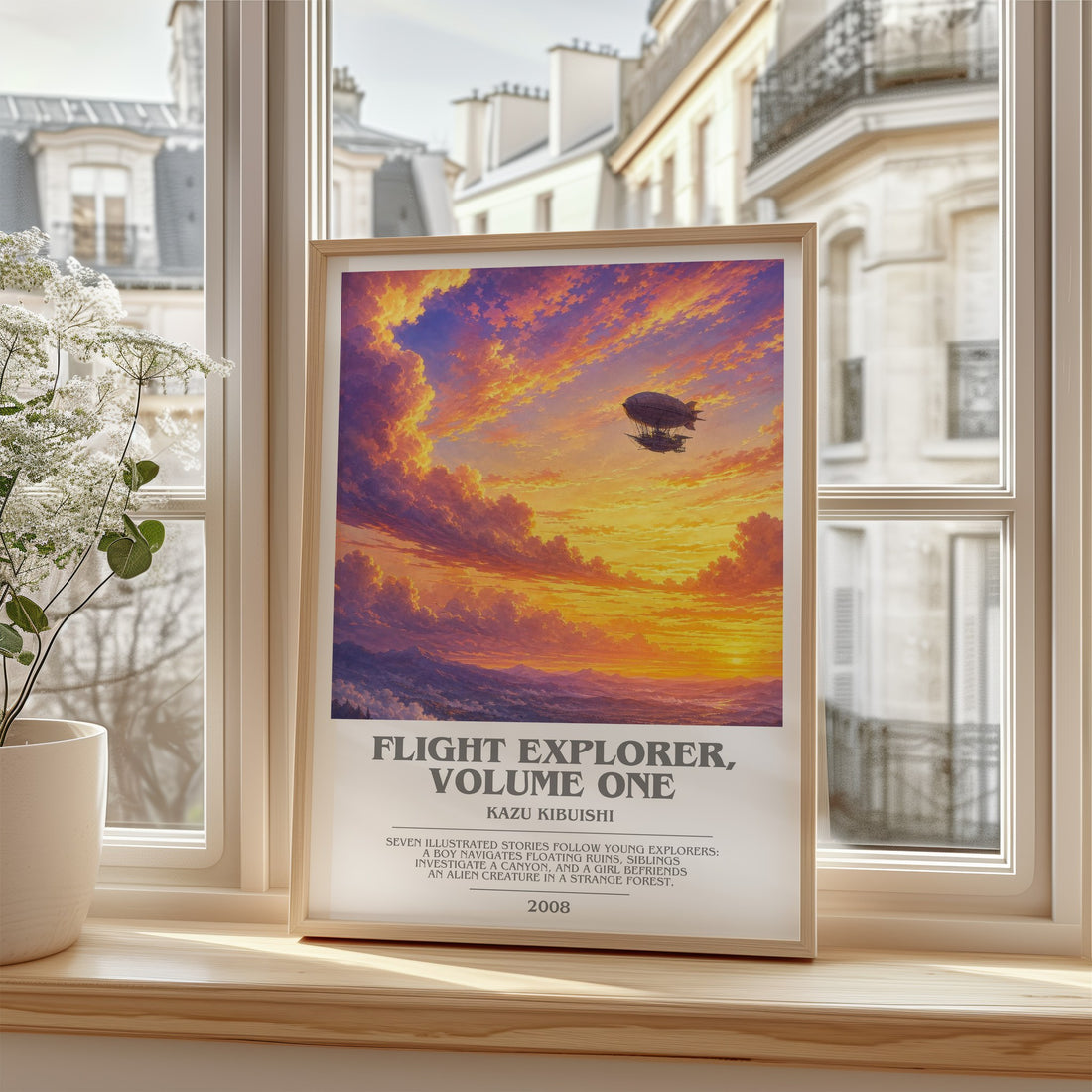 Flight Explorer, Volume One bookish poster colour and style options – Kazu Kibuishi book art