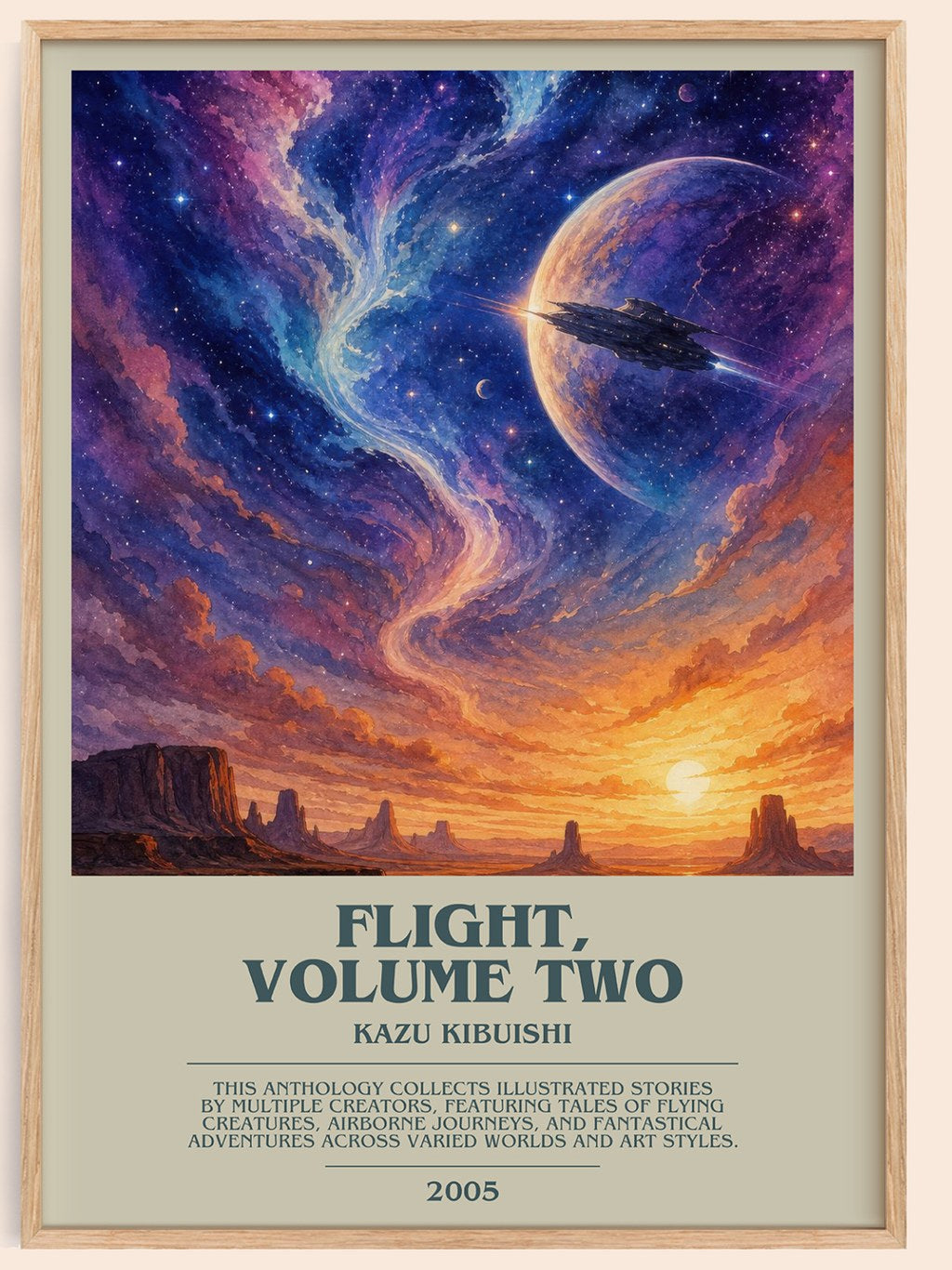 Flight, Volume Two bookish book poster by Kazu Kibuishi – framed literary art print