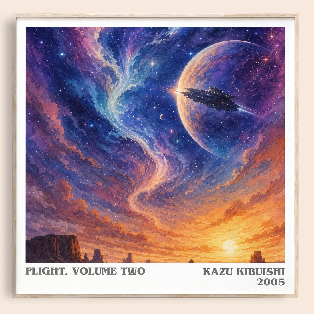 Flight, Volume Two literary book poster by Kazu Kibuishi – framed literary art print