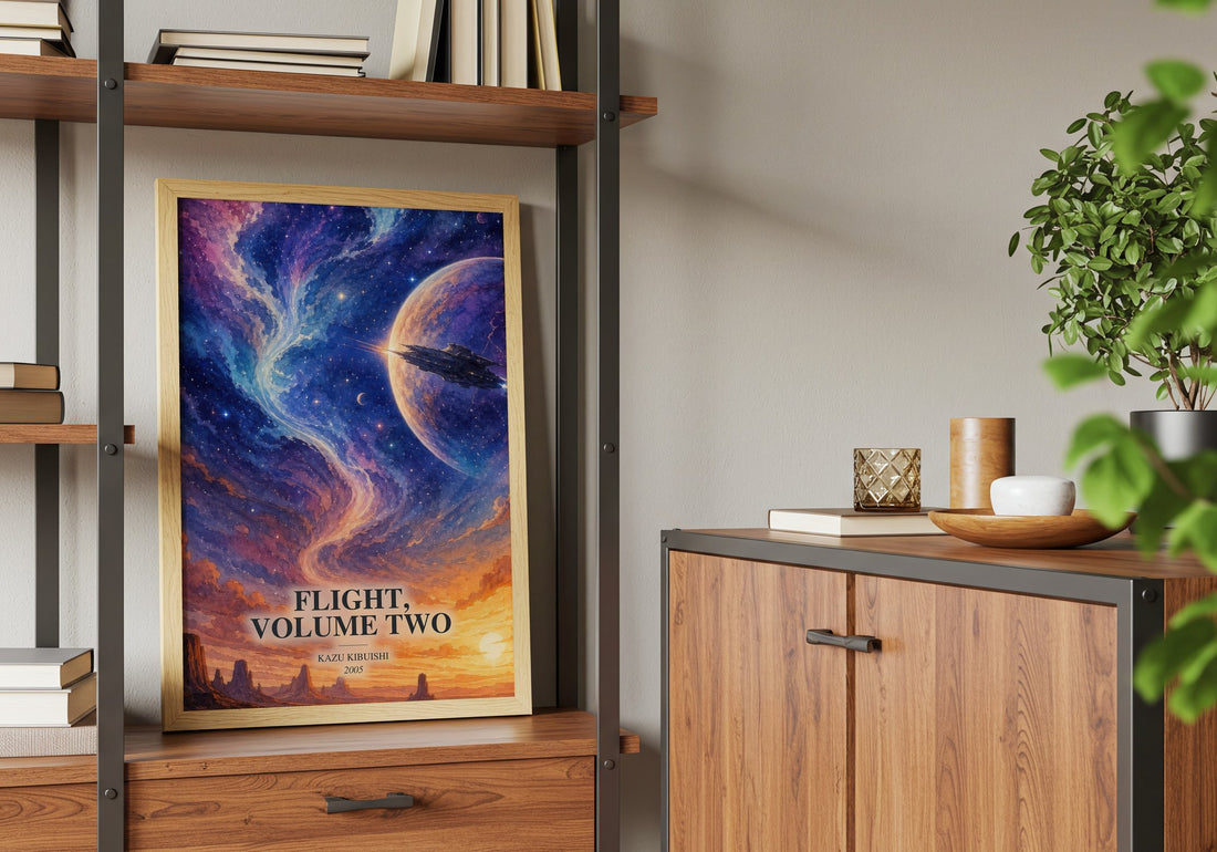 Flight, Volume Two book watercolour illustration paper finish options – matte satin gloss