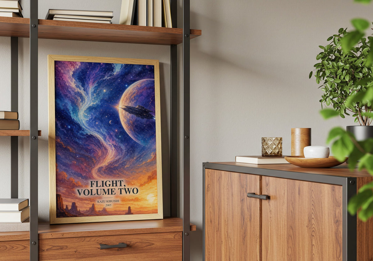 Flight, Volume Two book watercolour illustration paper finish options – matte satin gloss