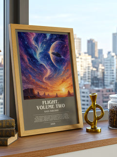 Flight, Volume Two bookish print framed by window – literary home decor