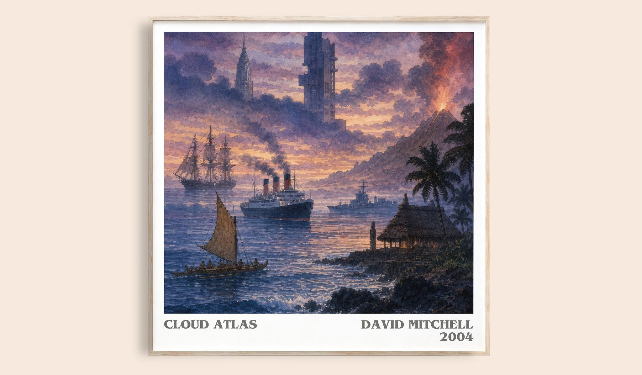 Cloud Atlas Literary Art Print by David Mitchell