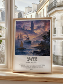 Cloud Atlas bookish poster colour and style options – David Mitchell book art
