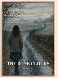 The Bone Clocks watercolour book poster by David Mitchell – framed literary art print