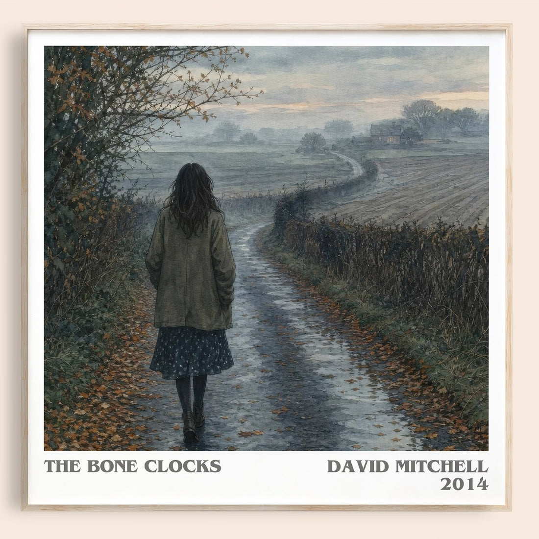 The Bone Clocks literary book poster by David Mitchell – framed literary art print