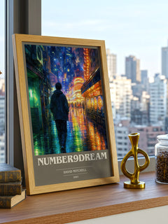 Number9Dream book cover print framed by window – literary home decor