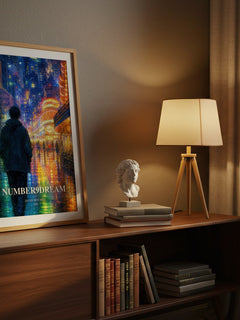 Number9Dream watercolour print on bookshelf – David Mitchell fan gift