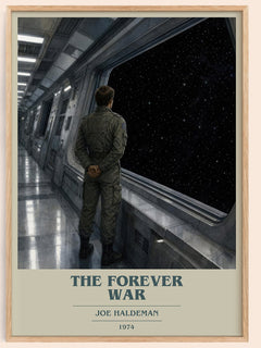 The Forever War book cover book poster by Joe Haldeman – framed literary art print
