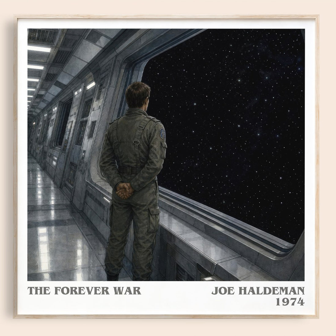 The Forever War literary book poster by Joe Haldeman – framed literary art print