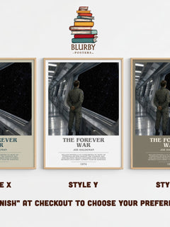 The Forever War bookish print in frame leaning in hallway – sci fi wall art