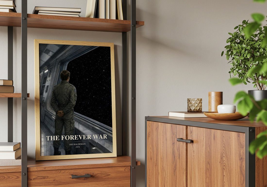 The Forever War book watercolour illustration paper finish options – matte satin gloss