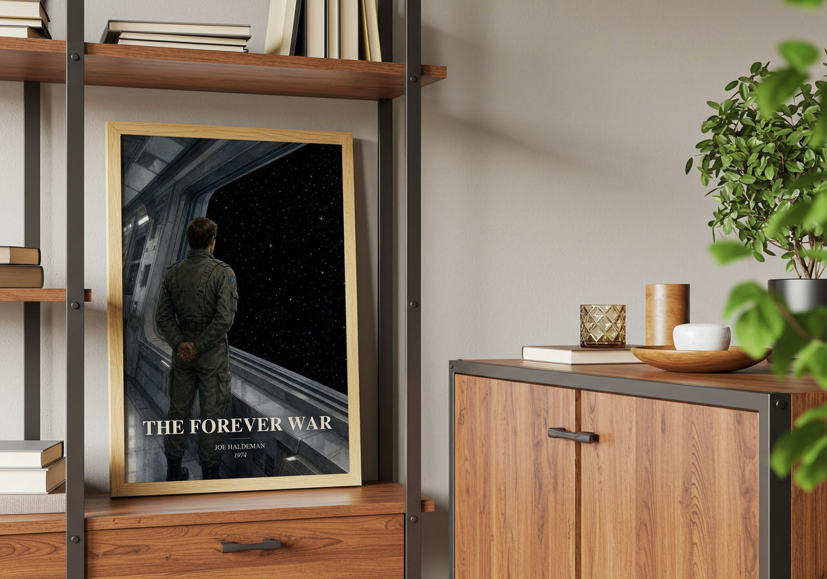 The Forever War book watercolour illustration paper finish options – matte satin gloss