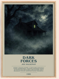 Dark Forces bookish book poster by Joe Haldeman – framed literary art print