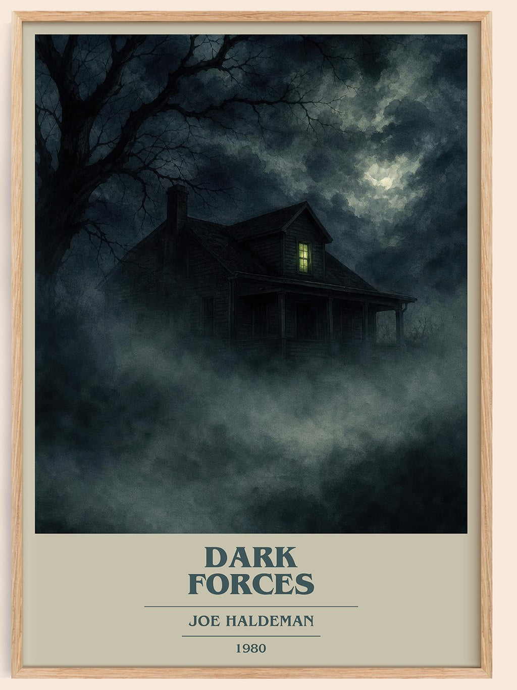 Dark Forces book cover book poster by Joe Haldeman – framed literary art print