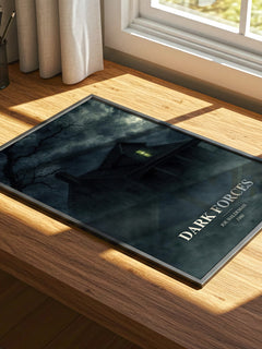 Dark Forces watercolour book poster framed on wall – horror wall art