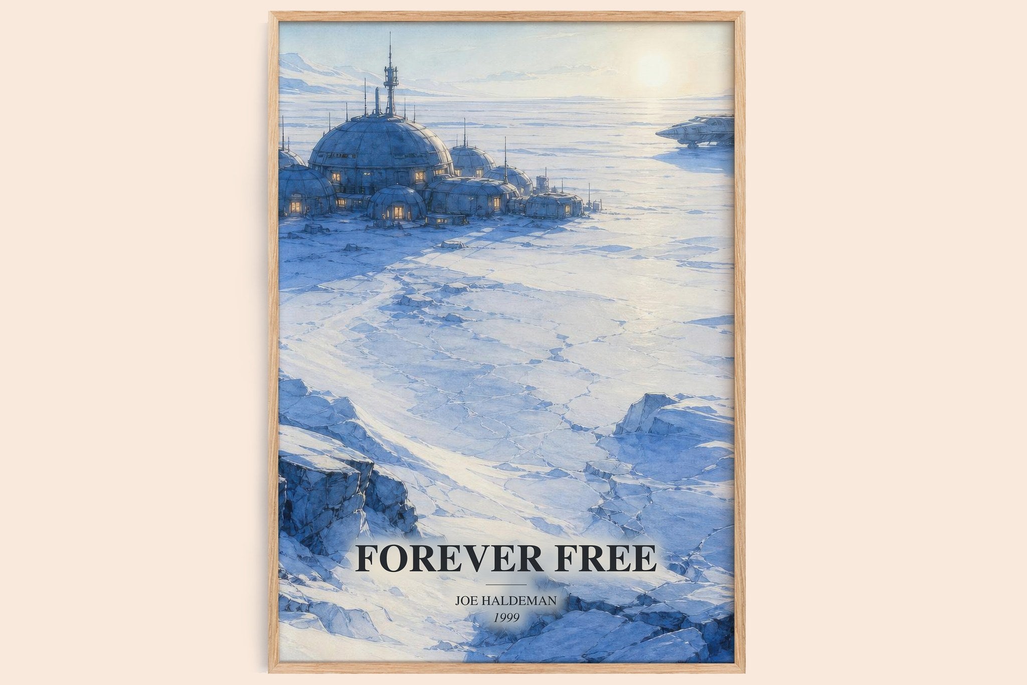 Forever free Book Watercolour Illustration by Joe Haldeman