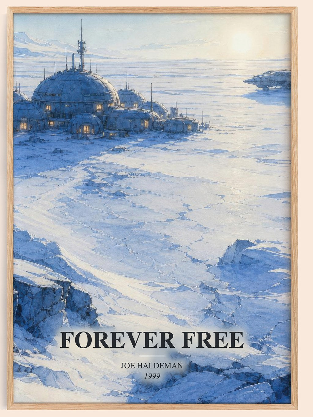 Forever free watercolour book poster by Joe Haldeman – framed literary art print