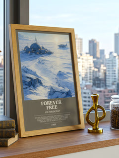 Forever free bookish print framed by window – literary home decor