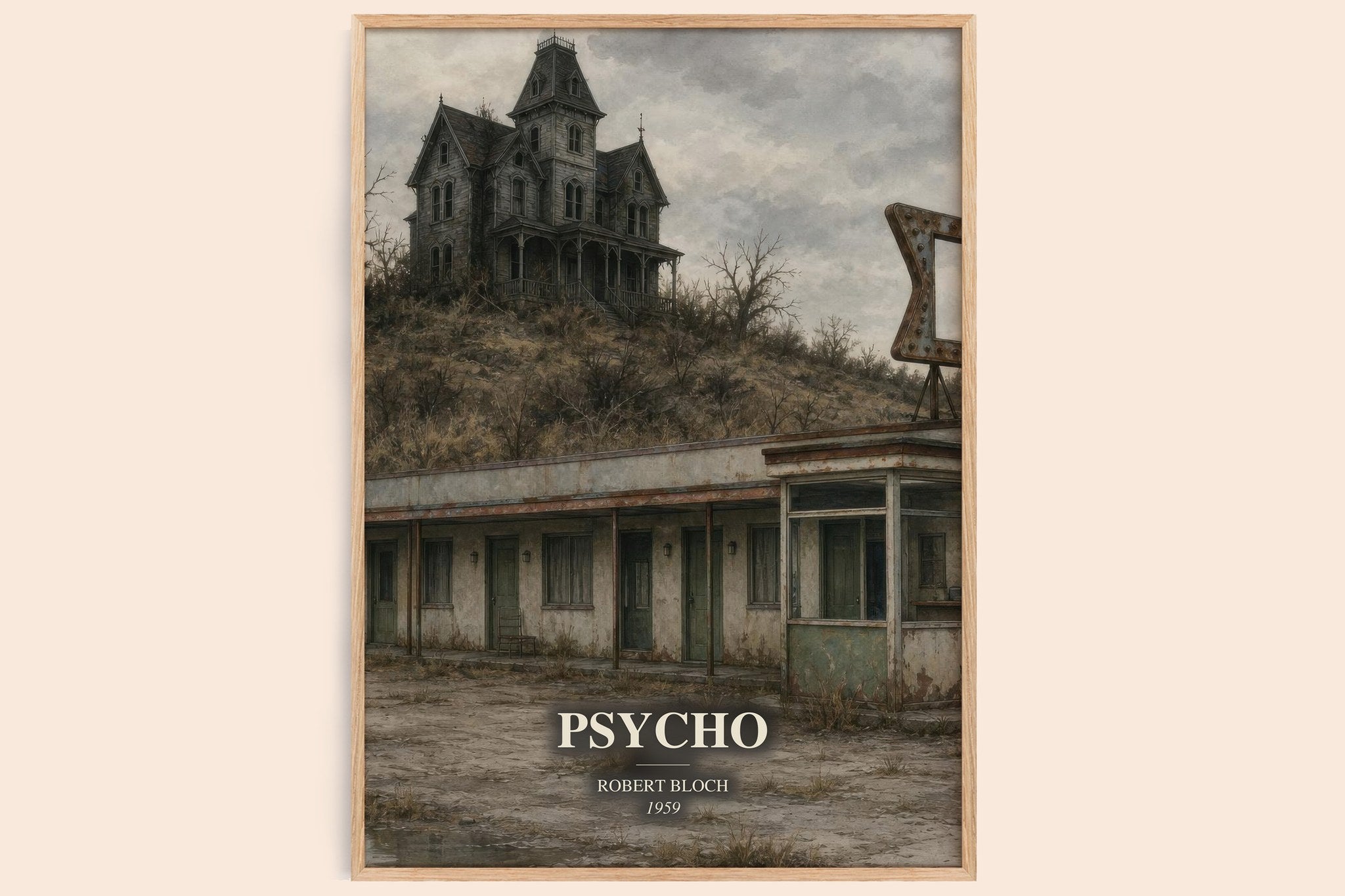 Psycho Book Watercolour Illustration by Robert Bloch