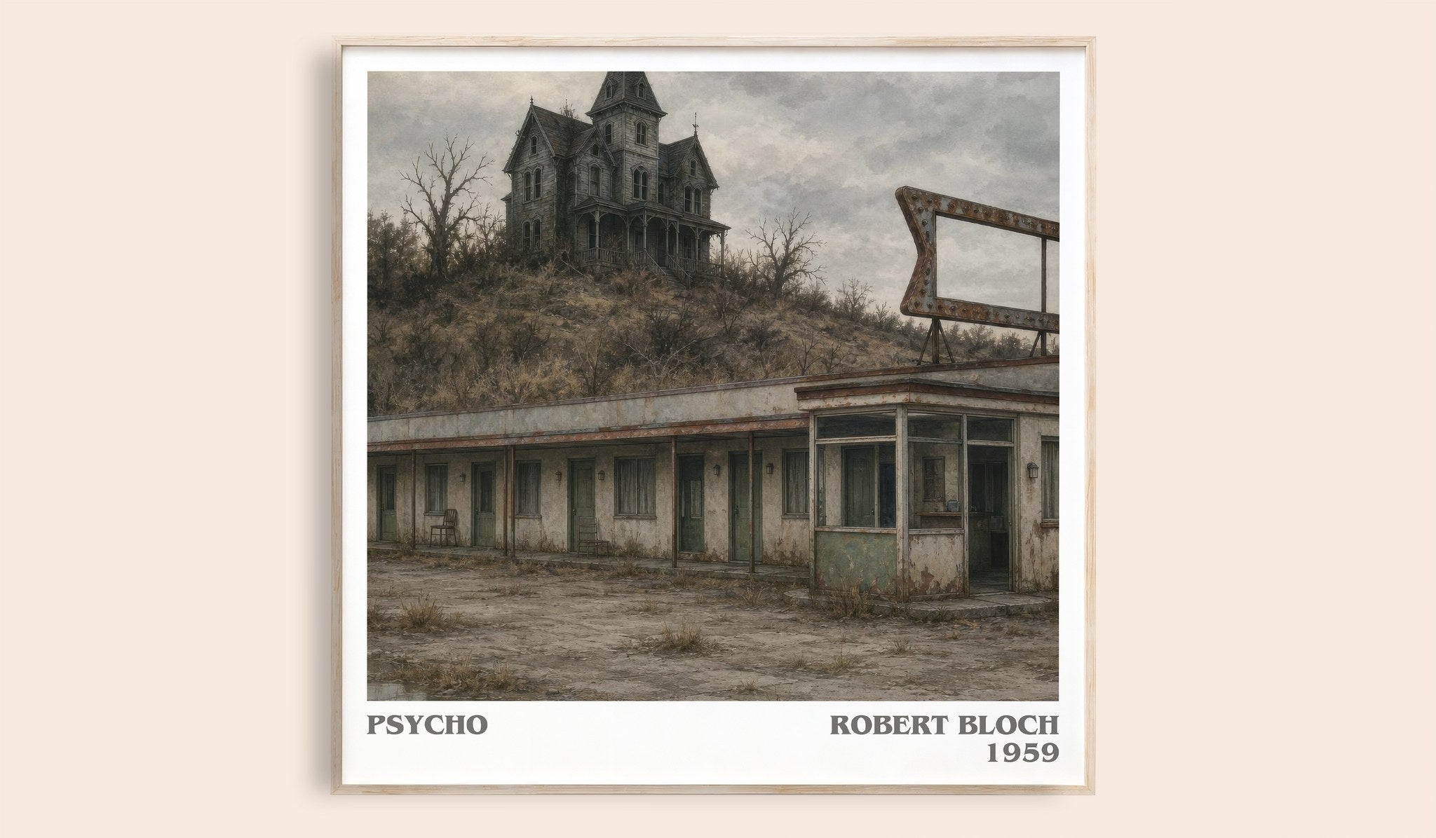 Psycho Literary Art Print by Robert Bloch