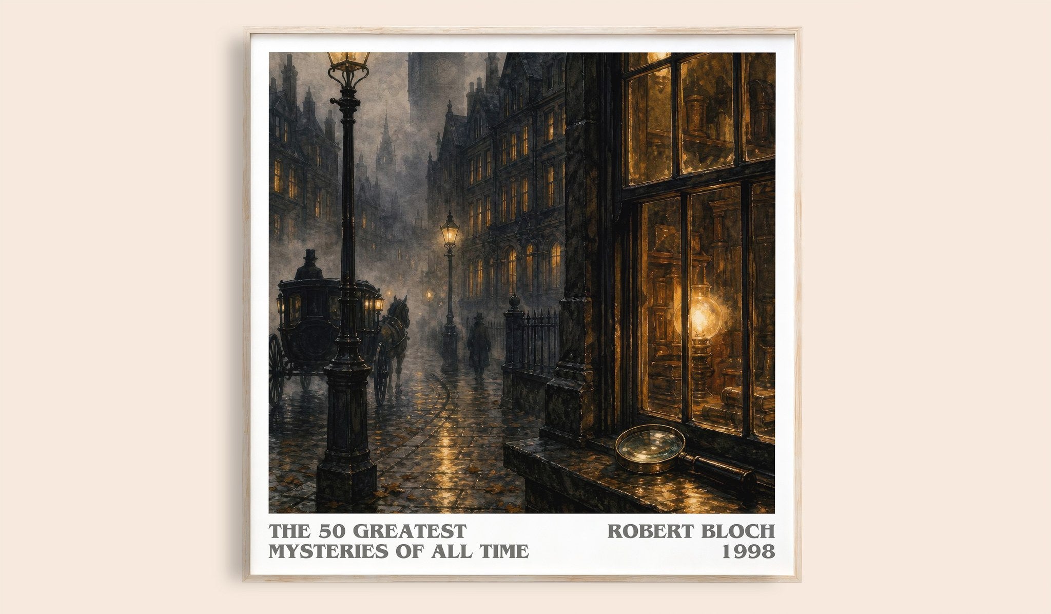 50 Greatest Mysteries of All Time Literary Art Print by Robert Bloch