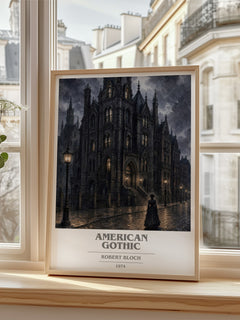 American Gothic book cover poster colour and style options – Robert Bloch book art