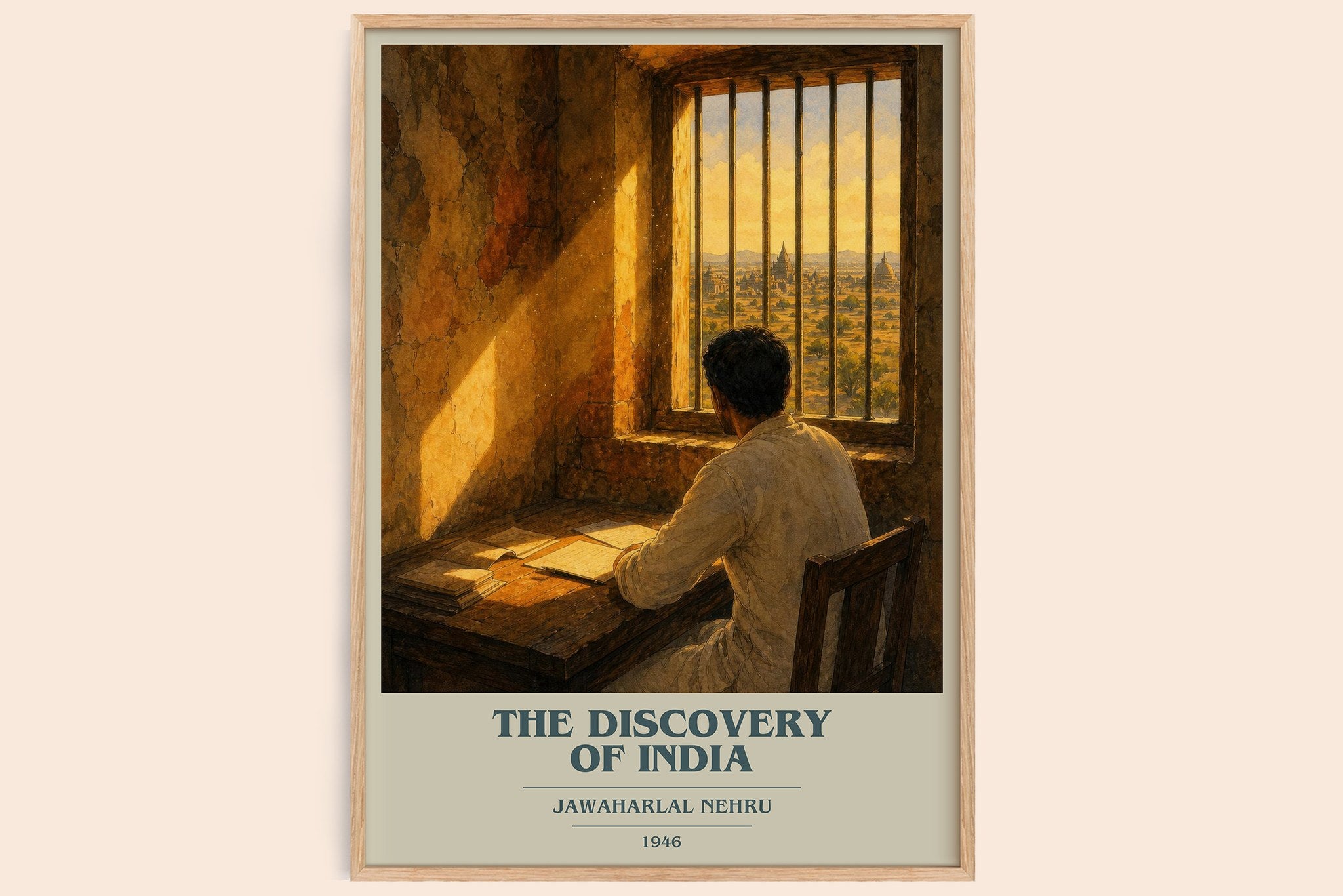 The discovery of India Book Cover Poster by Jawaharlal Nehru