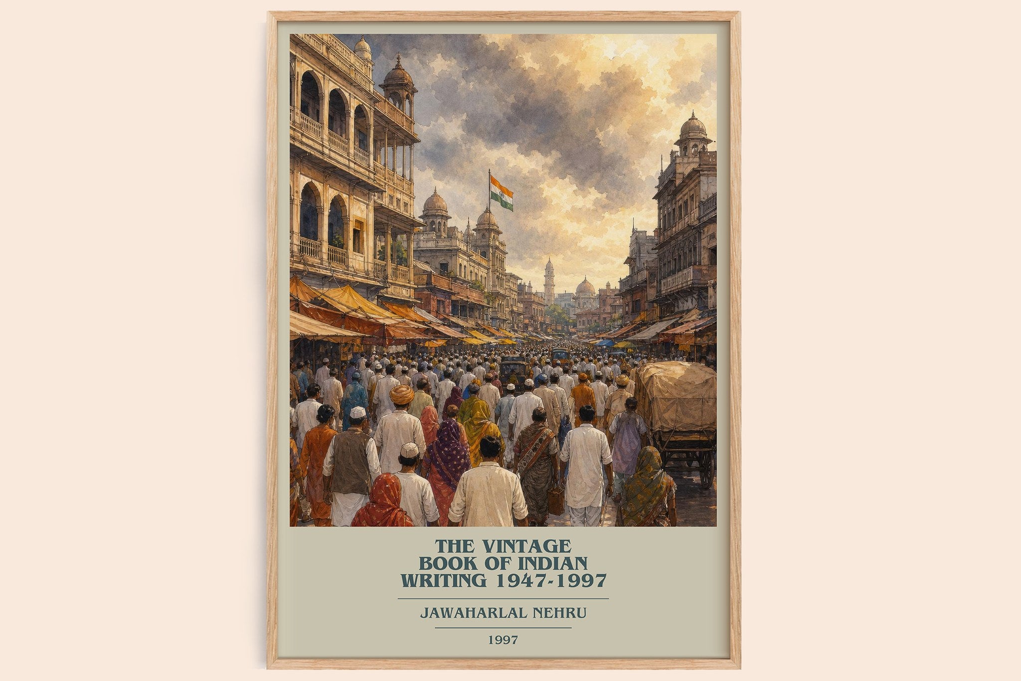 Vintage Book of Indian Writing 1947-1997 Book Cover Poster by J. Nehru