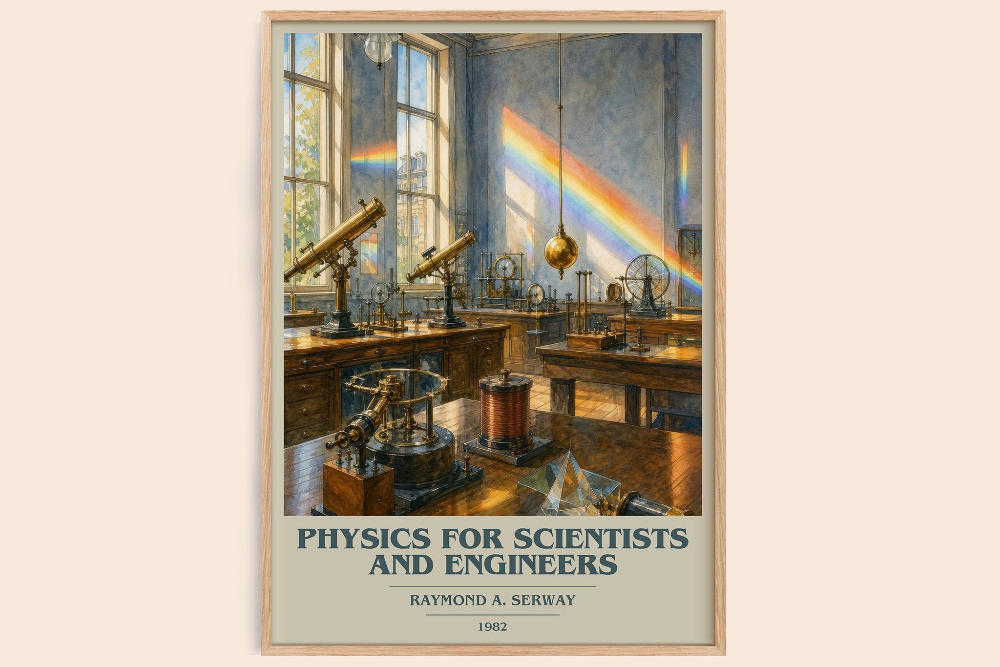 Physics for scientists and engineers Book Cover Poster by R. Serway