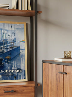 College physics book watercolour illustration paper finish options – matte satin gloss