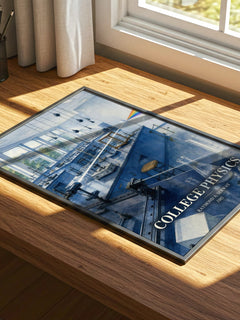 College physics watercolour book poster framed on wall – non fiction wall art