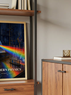 Modern Physics book watercolour illustration paper finish options – matte satin gloss
