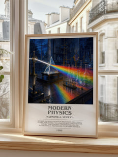 Modern Physics bookish poster colour and style options – Raymond A. Serway book art