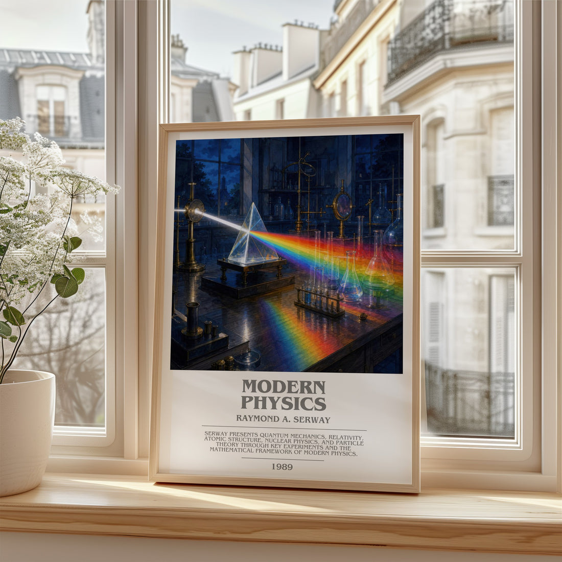 Modern Physics bookish poster colour and style options – Raymond A. Serway book art