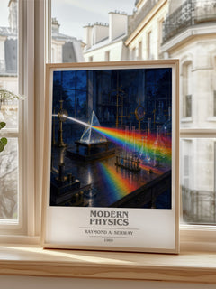 Modern Physics book cover poster colour and style options – Raymond A. Serway book art