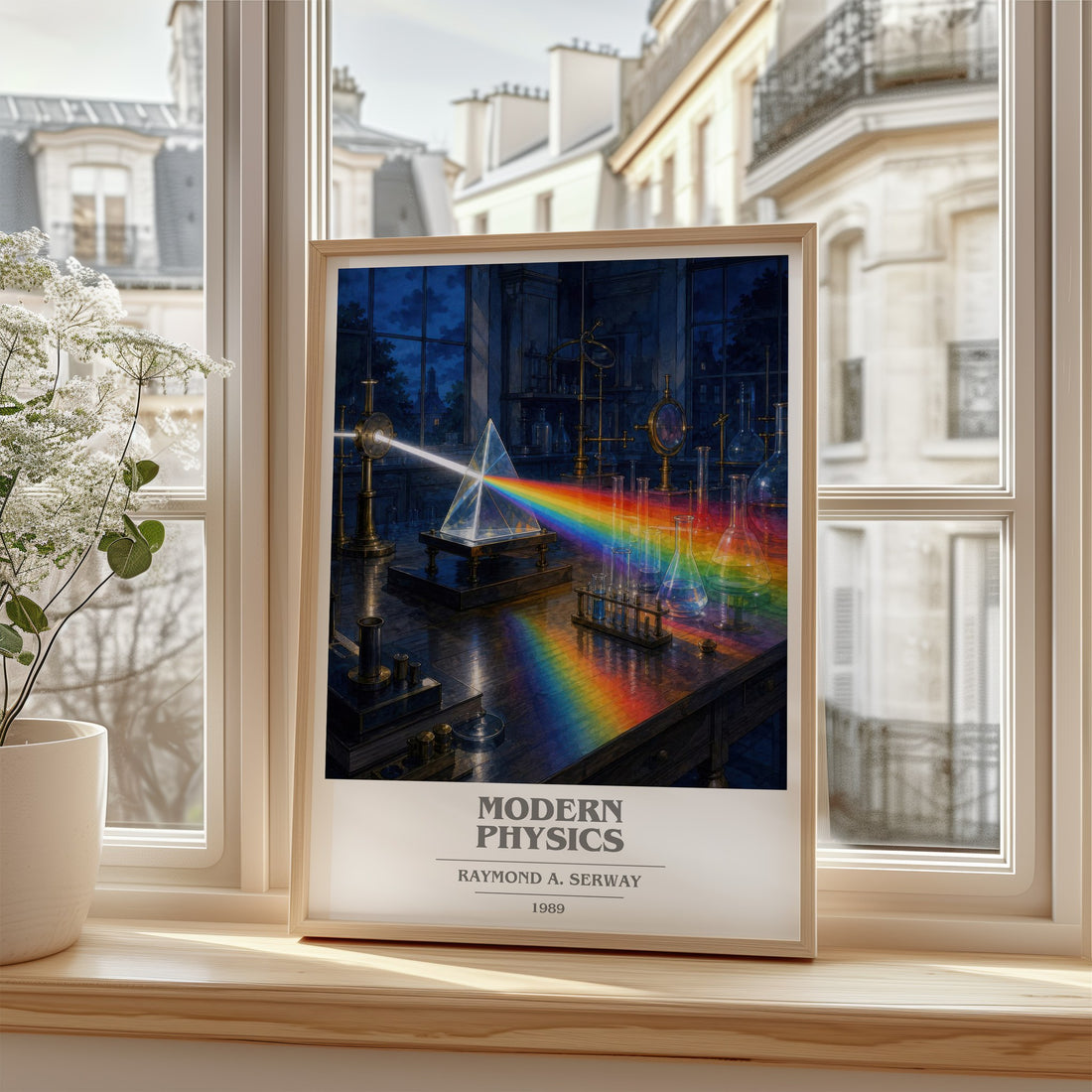Modern Physics book cover poster colour and style options – Raymond A. Serway book art