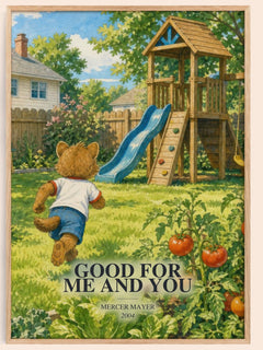 Good for Me and You watercolour book poster by Mercer Mayer – framed literary art print
