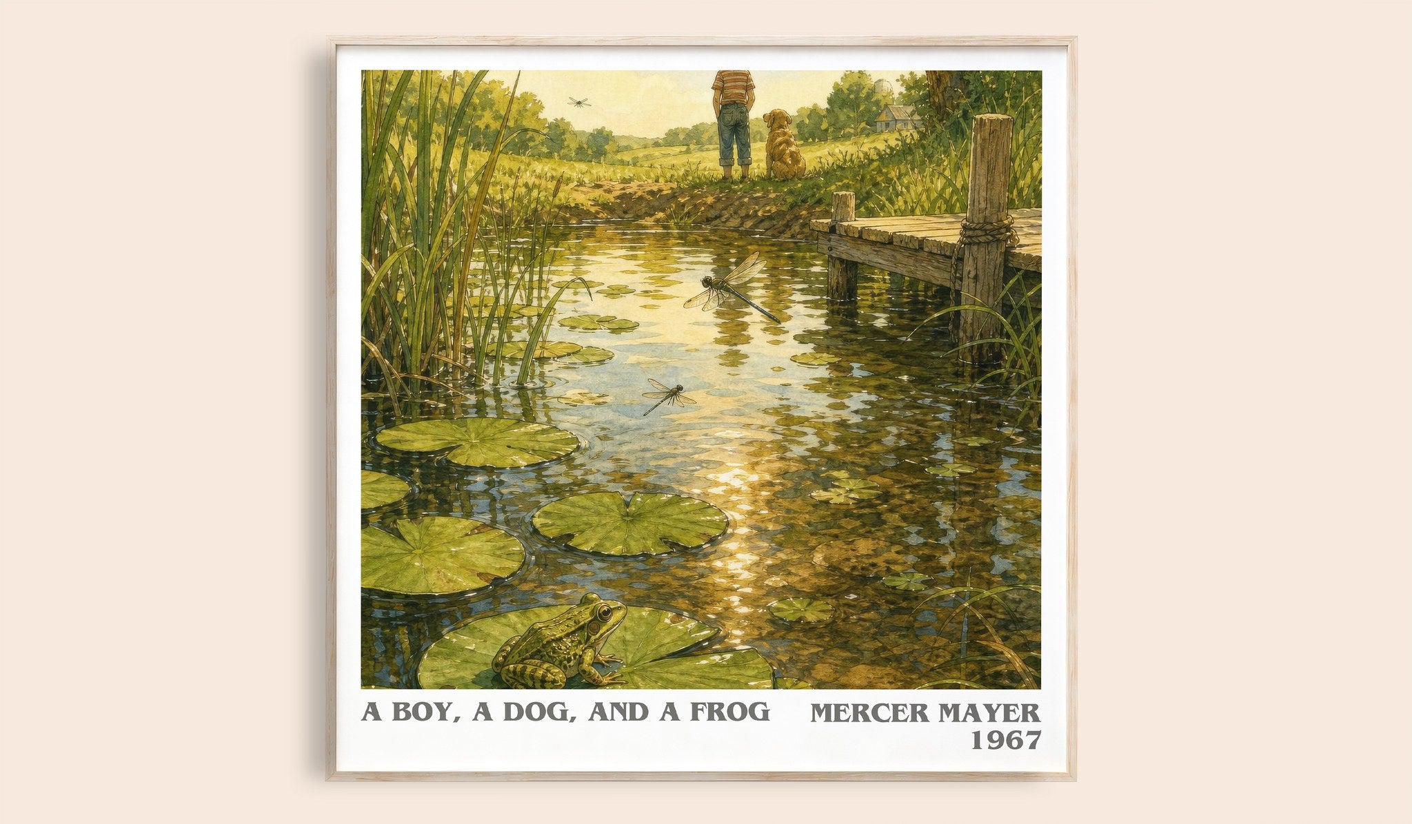 A Boy, a Dog, and a Frog Literary Art Print by Mercer Mayer