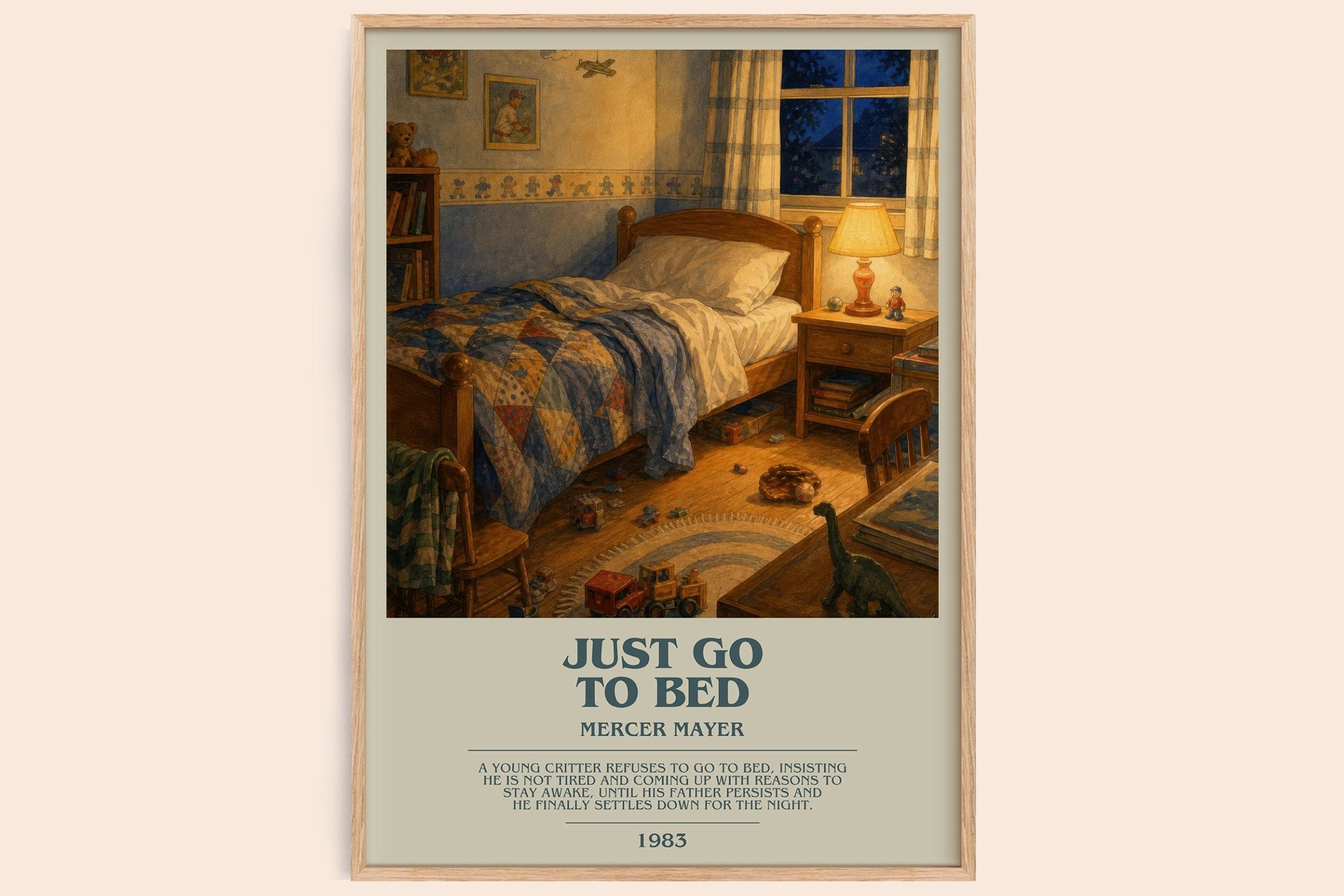 Just Go to Bed Bookish Wall Art by Mercer Mayer