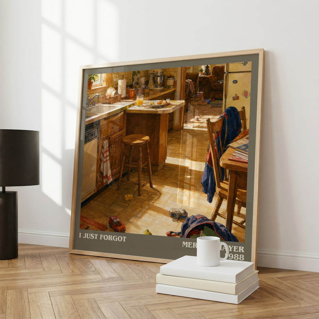 I Just Forgot literary print framed by window – literary home decor