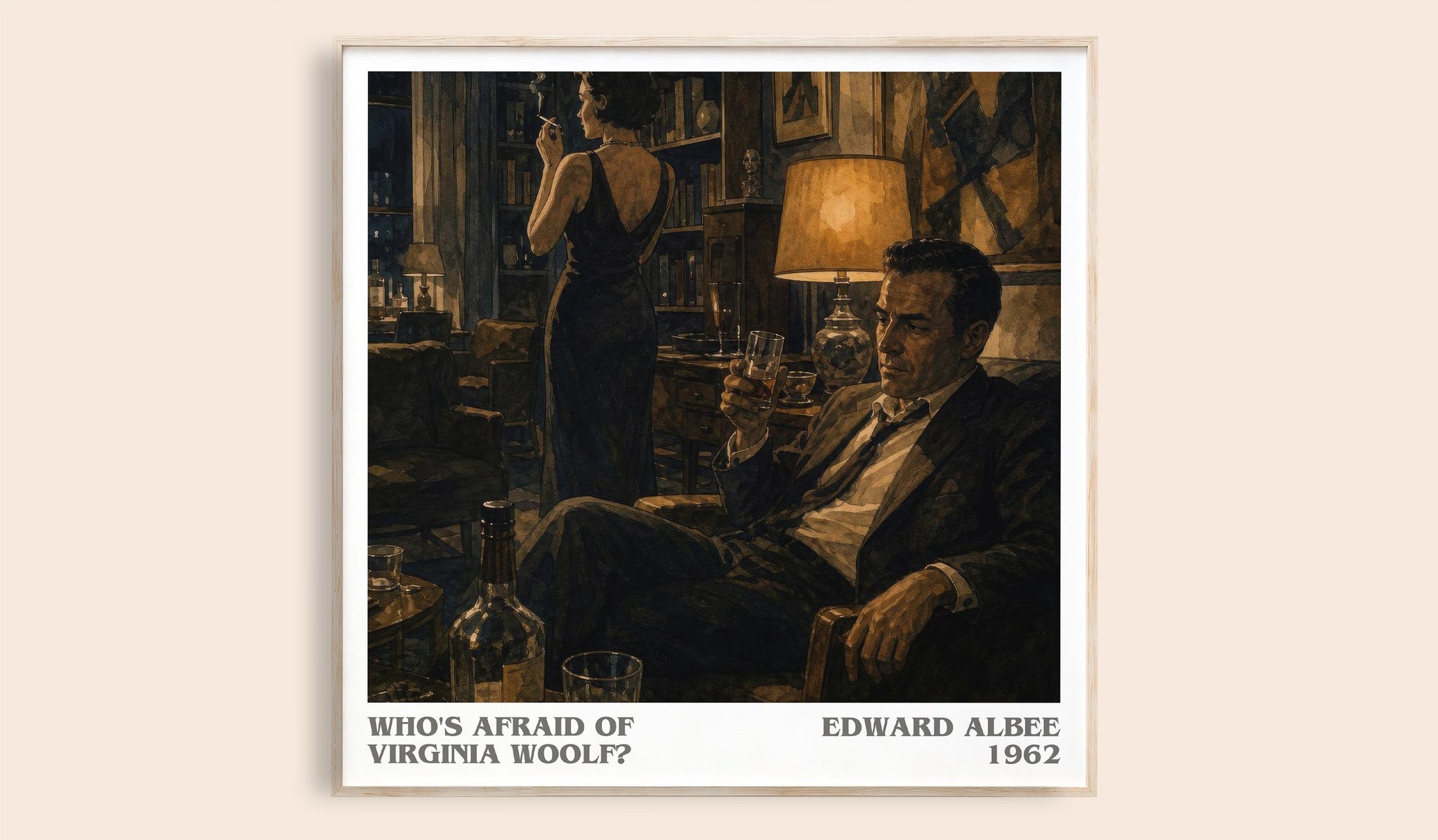 Who's Afraid of Virginia Woolf? Literary Art Print by Edward Albee