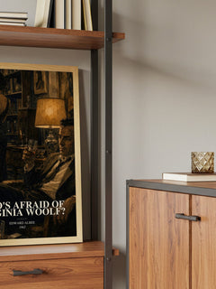 Who's Afraid of Virginia Woolf? book watercolour illustration paper finish options – matte satin gloss