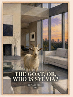 The goat, or, Who is Sylvia? watercolour book poster by Edward Albee – framed literary art print