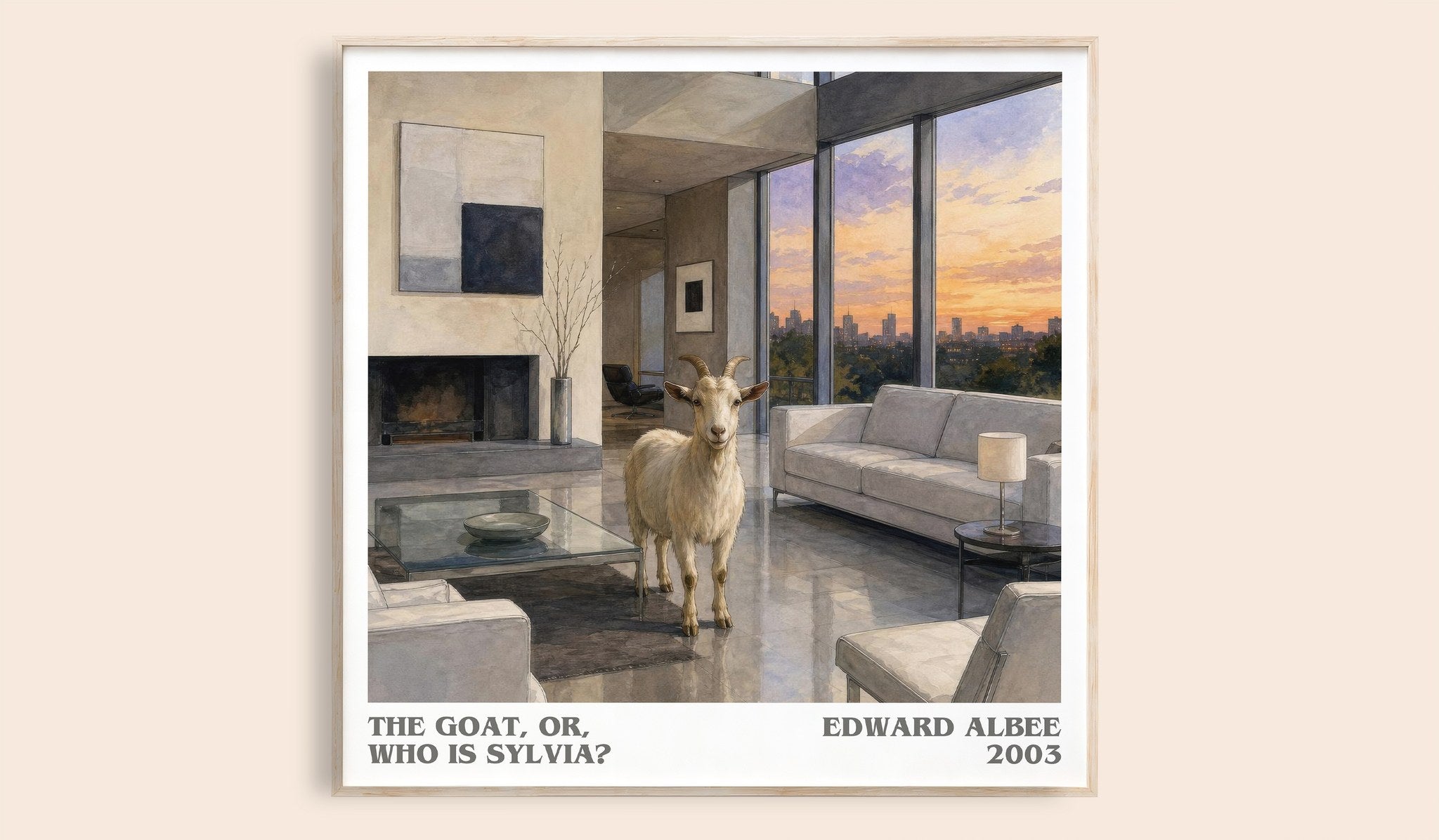 The goat, or, Who is Sylvia? Literary Art Print by Edward Albee