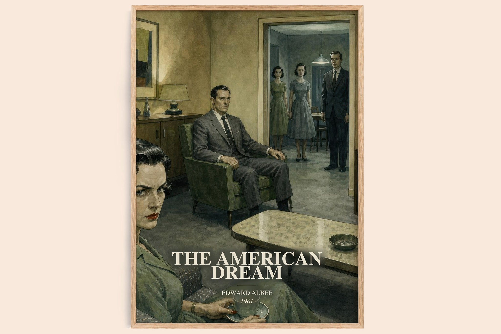 The American dream Book Watercolour Illustration by Edward Albee