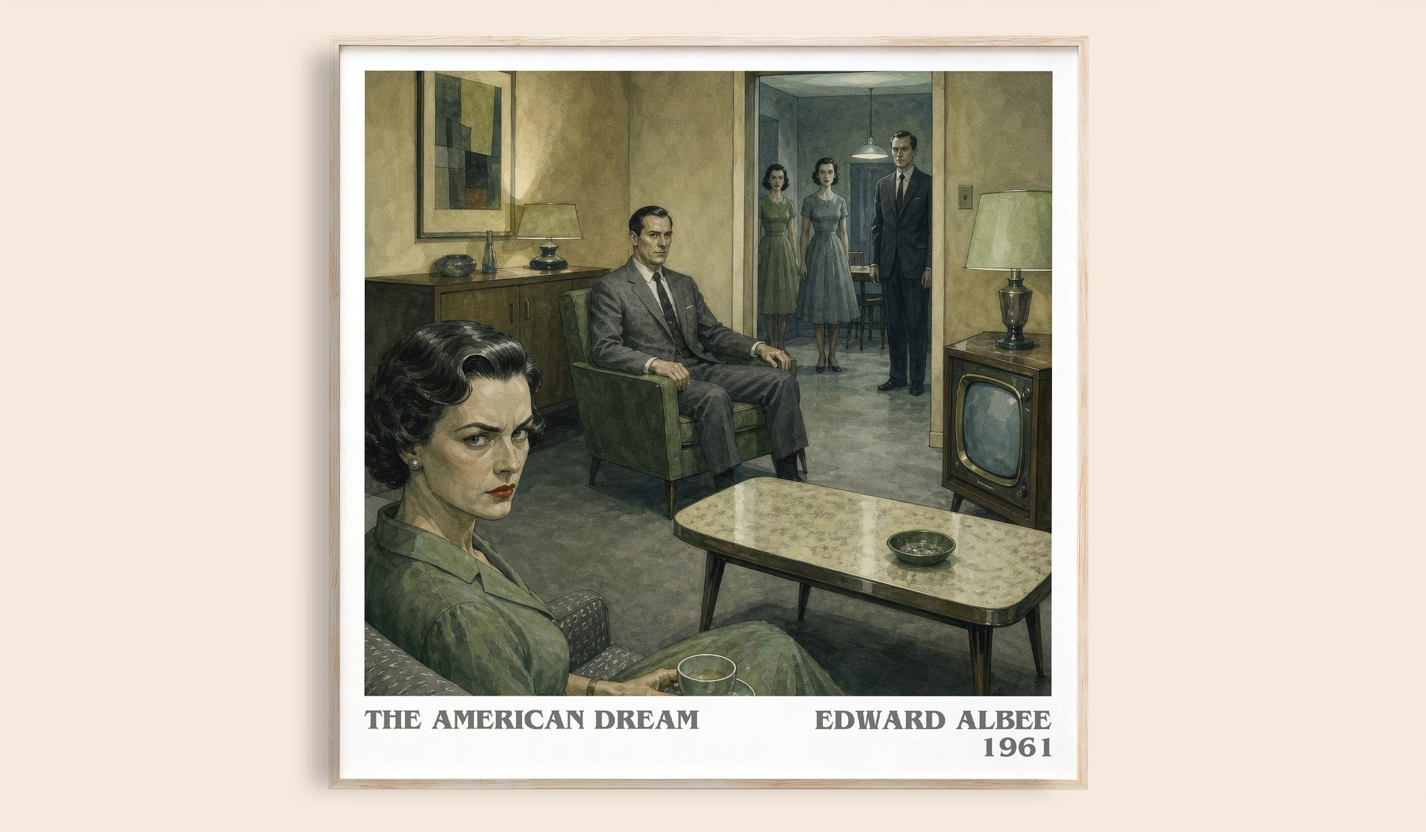 The American dream Literary Art Print by Edward Albee