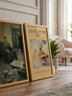 The American dream watercolour print framed by window – literary home decor