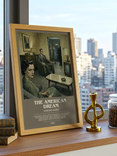 The American dream bookish print framed by window – literary home decor